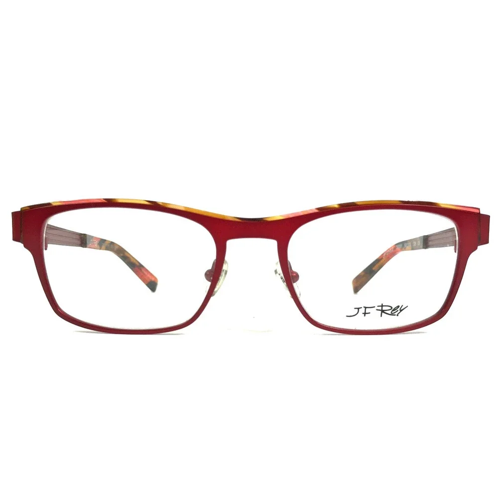 J.F. Rey Eyeglasses Frames JF2552 3090 Matte Red Orange Brown Tortoise 50-19-138